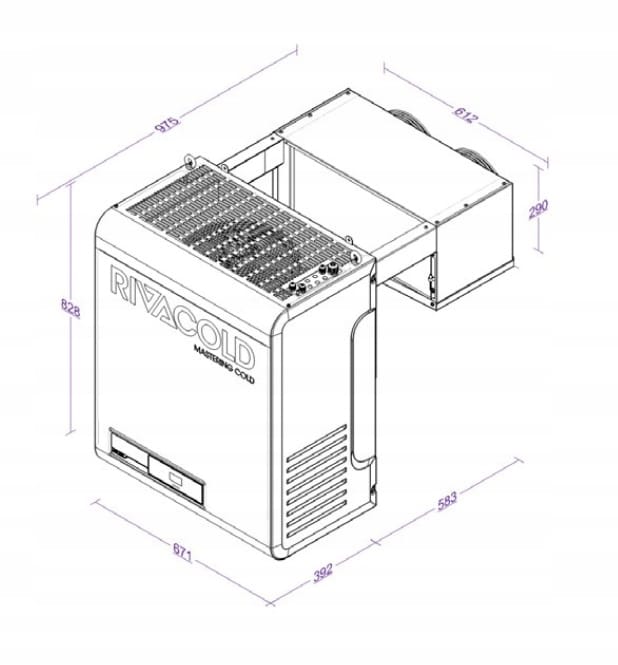 Agregat chłodniczy monoblok Rivacold BEWT251MA10P11 (R290) (BEST)5 Agregat chłodniczy monoblok Rivacold BEWT302LA50P11 BEST 1,54 kW R290 - obrazek 5