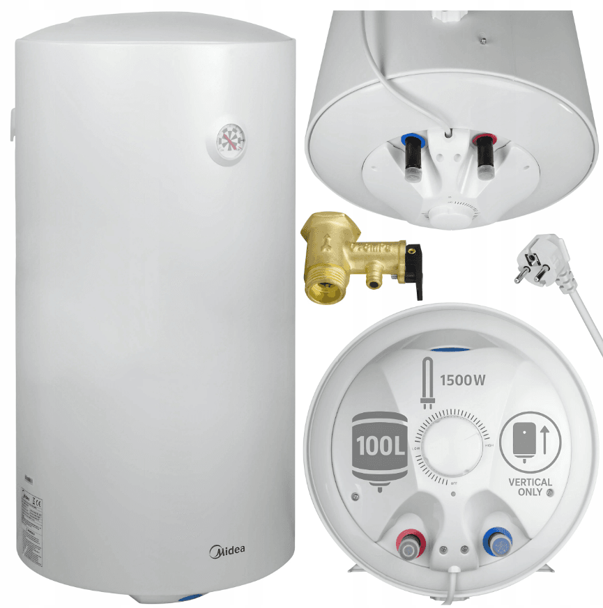d100-15f6 Elektryczny podgrzewacz wody akumulacyjny, 100 l, D100-15F6, Midea - obrazek 1