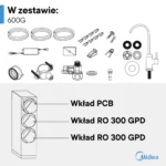 Midea 600GPD RO5 Filtr odwróconej osmozy bez zbiornika z WiFi - obrazek 13