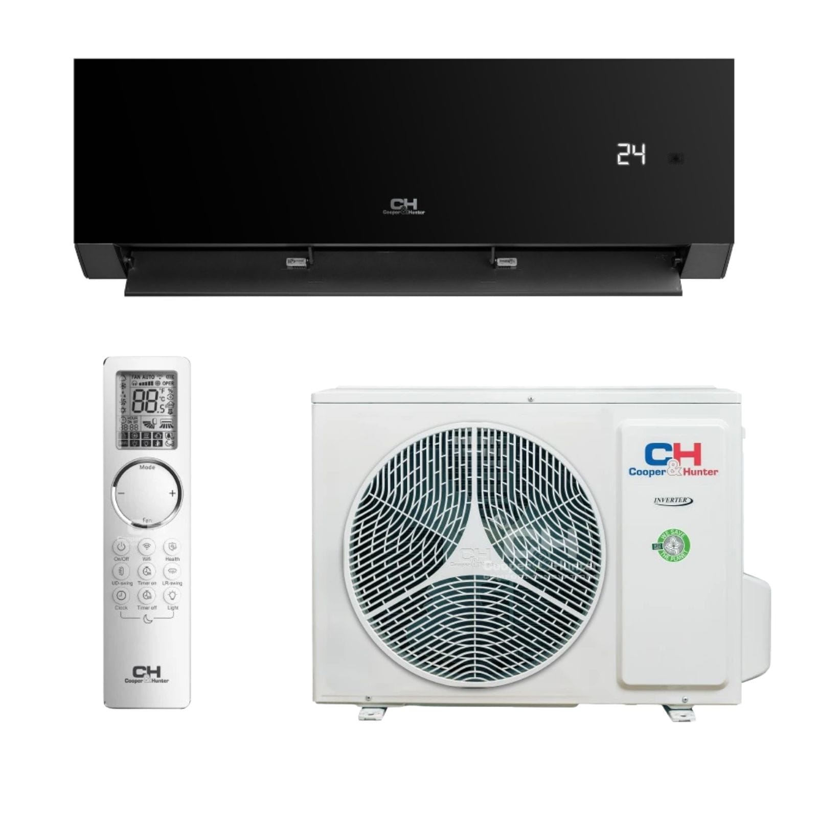 CH-S09FTXAN-BL Klimatyzator ścienny Cooper&Hunter Nature CH-S12FTXAN-BL/WP czarny 3,5kW - obrazek 1