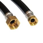 Elastyczne węże przyłączeniowe (2 szt) do zmiękczacza wody 1" GW x 3/4" GW - obrazek 2