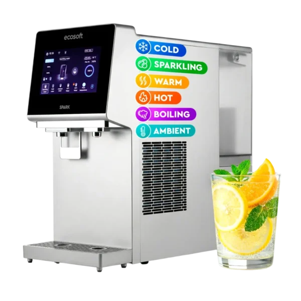 Nowoczesny dystrybutor wody Ecosoft SPARK RO do biura i hotelu w standardzie premium